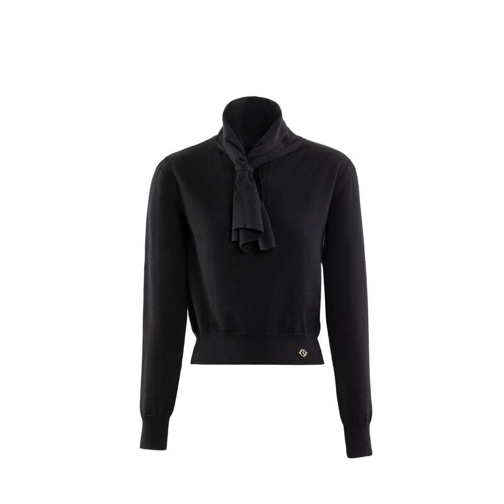 SAIID KOBEISY Wool Bow Blouse